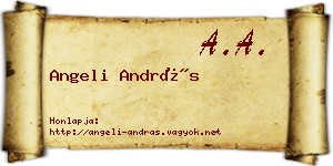 Angeli András névjegykártya