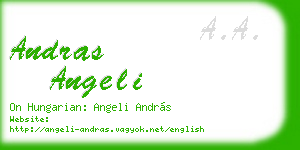andras angeli business card